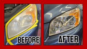 Headlight Restoration before and after